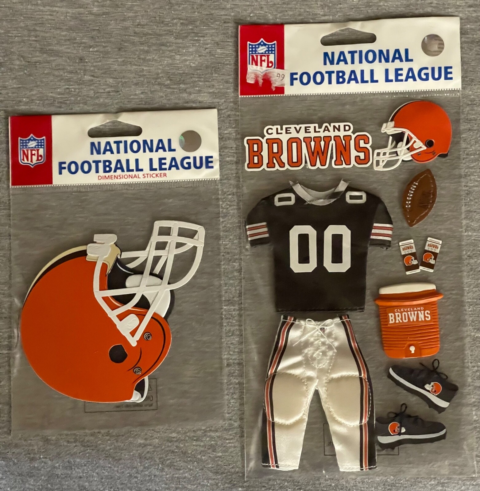 Licensed NFL 3D Scrapbook Stickers Helmets Uniforms Patches Most Football Teams