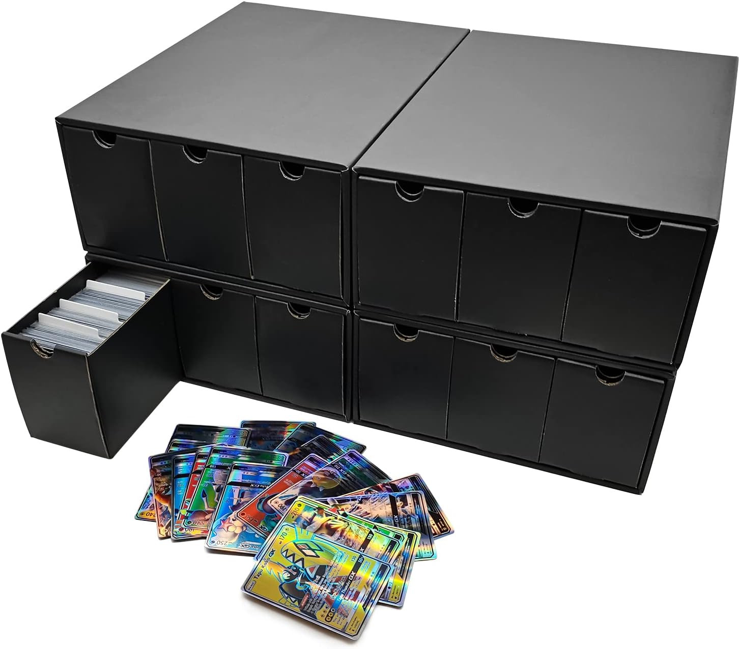 Trading Card Storage Box, Collector Cardboard Card Box with 50 Dividers for MTG