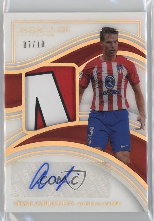 2023-24 Panini Immaculate Memorabilia Gold 7/10 Cesar Azpilicueta César Auto 7y2
