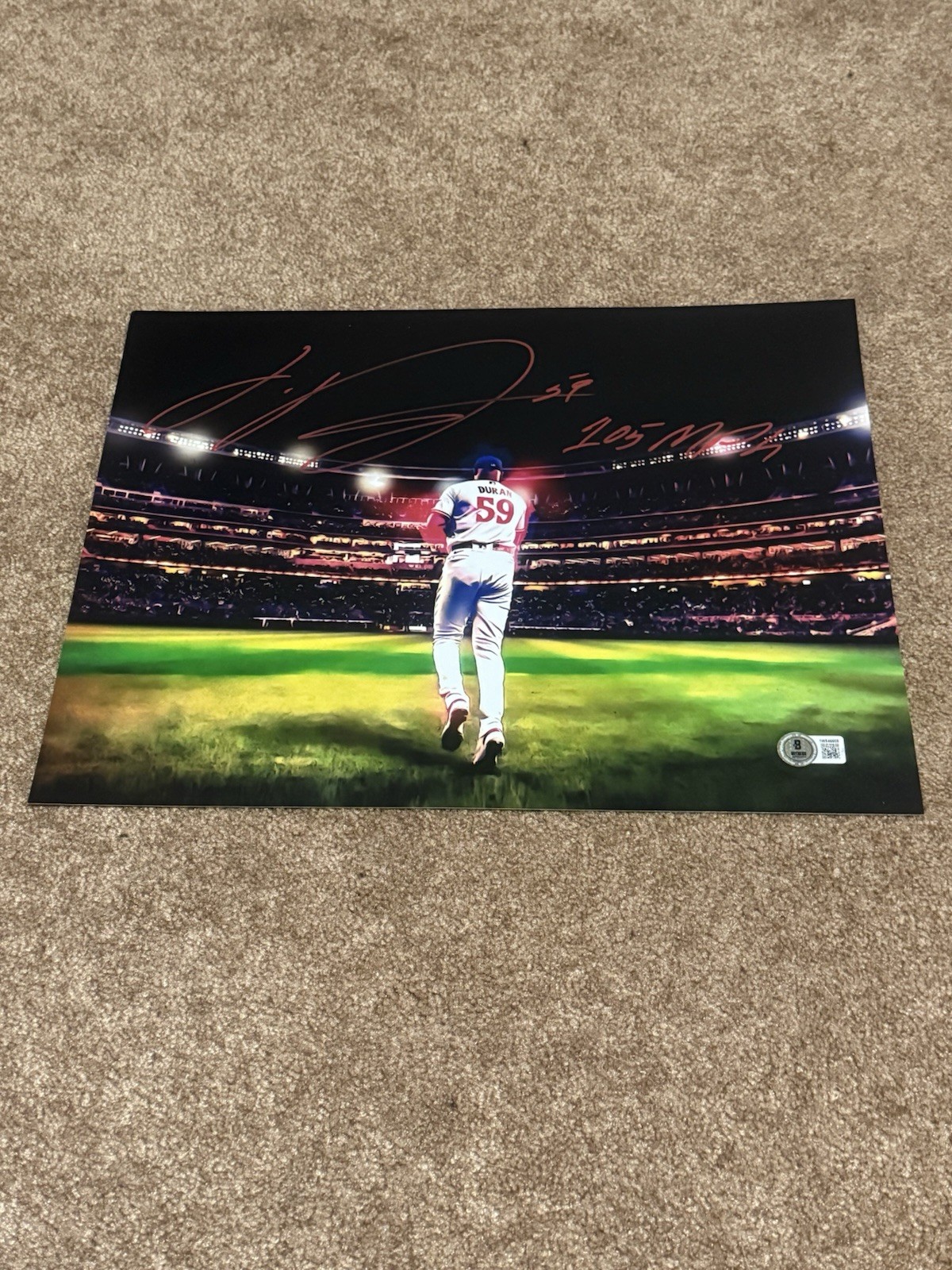 Jhoan Duran Signed Autographed 11×14 Photo Minnesota Twins Beckett Inscribed