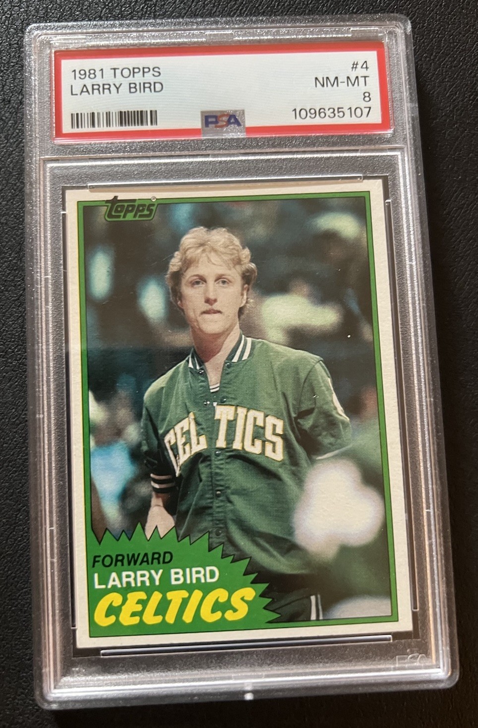 Topps 1981-82 Larry Bird #4 Boston Celtics PSA 8 Graded Base Set Card