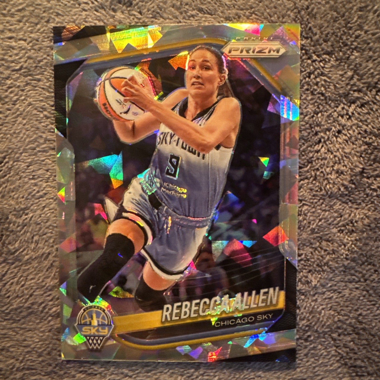 2025 WNBA Panini Prizm Rebecca Allen Cracked Ice Prizm Card #67