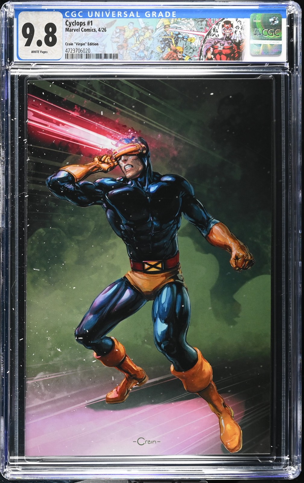 CYCLOPS #1 CRAIN “VIRGIN” EDITION CGC 9.8 WHITE CLAYTON CRAIN ALEX PAKNADEL