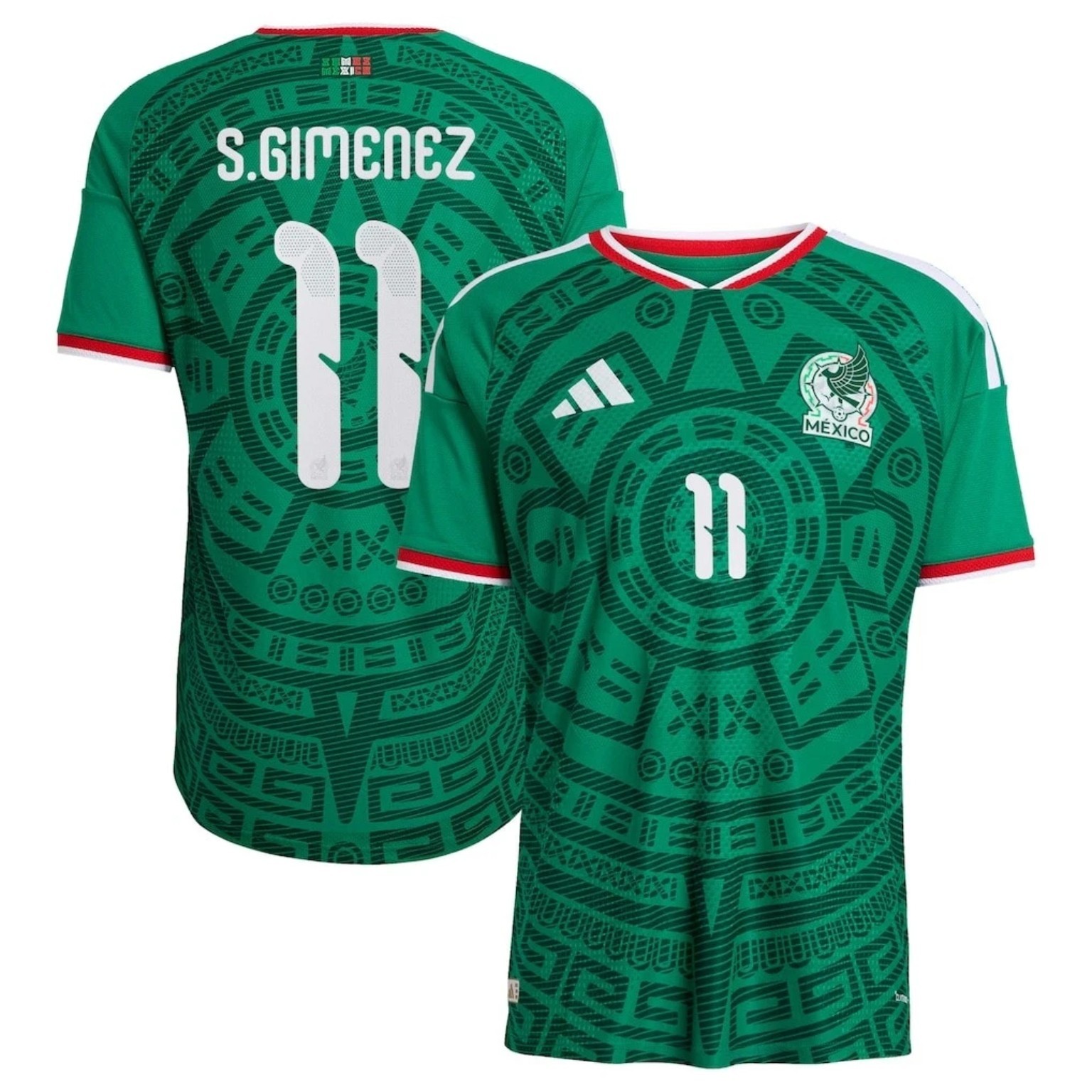 RARE ADIDAS ORIGINAL Mexico Official World Cup 2026 #11 Gimenez Authentic Jersey
