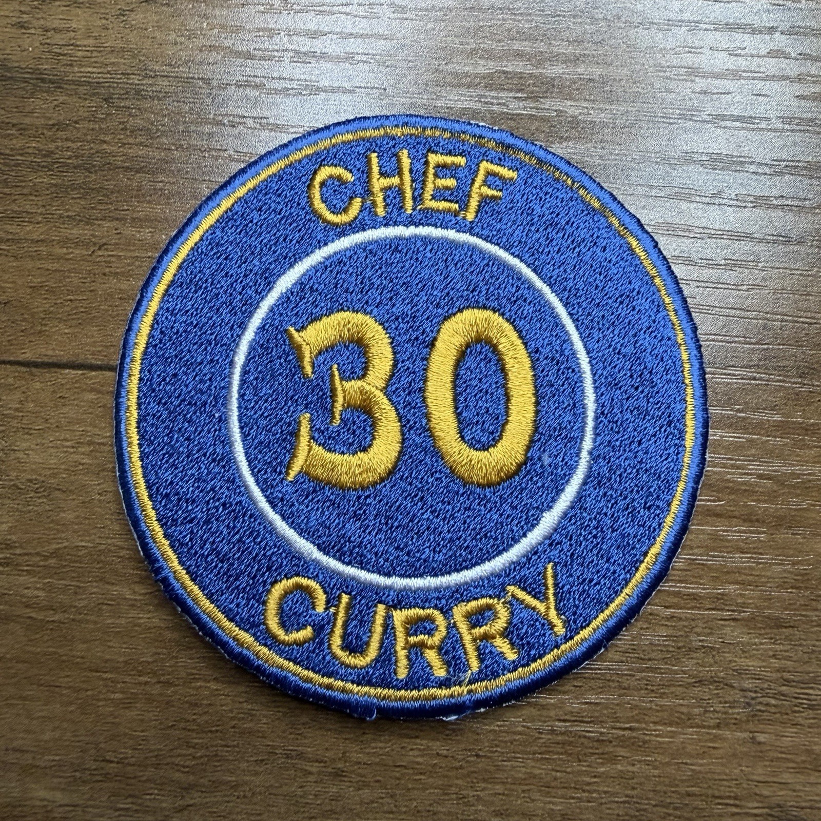 GOLDEN STATE Bay Area Basketball #30 Chef Curry Jersey Souvenir Hat Patch (3 in)