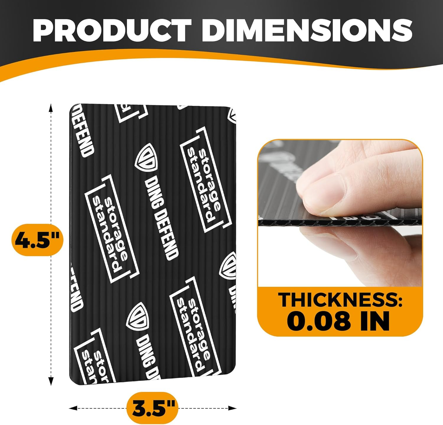 Ding Defend 110-Pack Trading Card Protector Shipping – 3.5 X 4.5 Inch Black