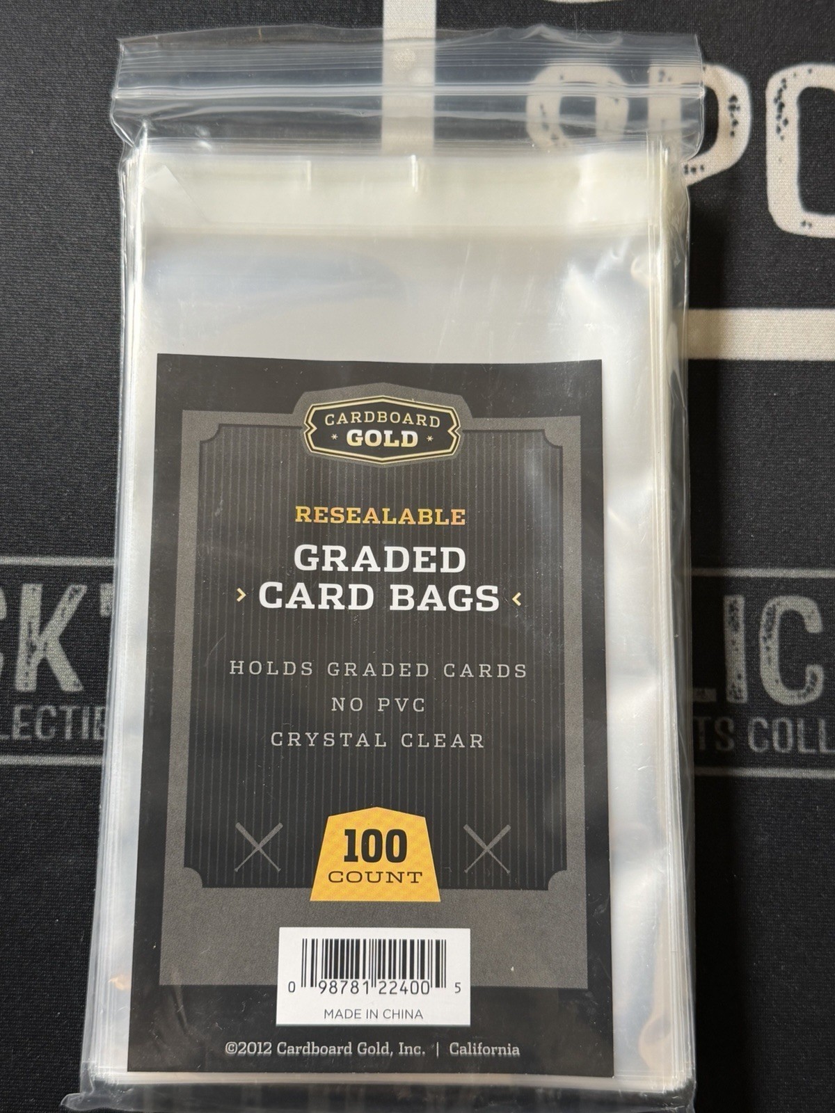 Graded Card Bags CBG Pack of 100 Ultra Resealable Sleeves