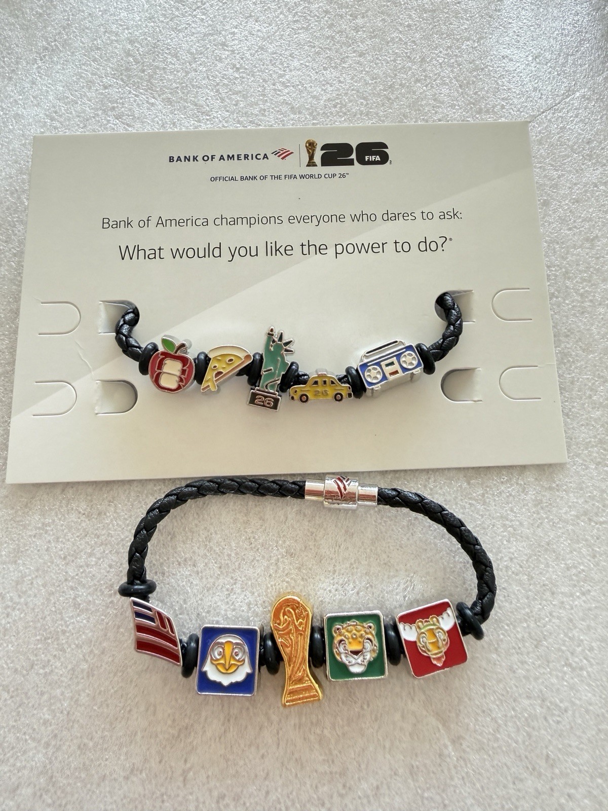 2 FIFA World Cup 2026 Bank Of America New York City NYC Bracelet Small🗽🍎🚕🍕📻