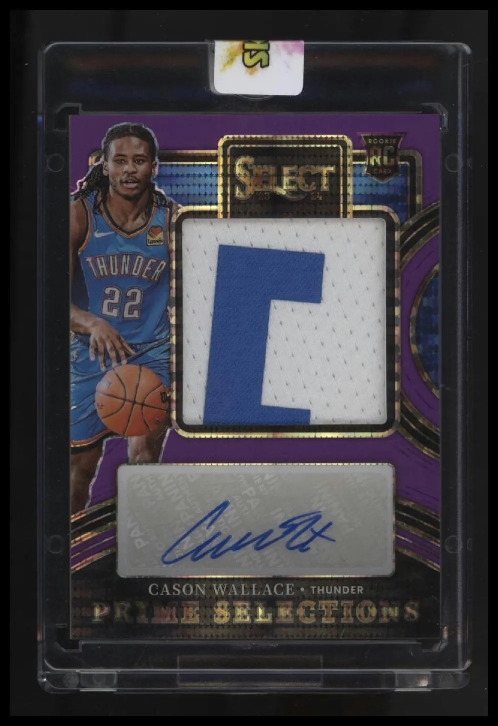2023-24 Panini Cason Wallace Prime Selections Sigs Purple Pulsar FOTL #/15