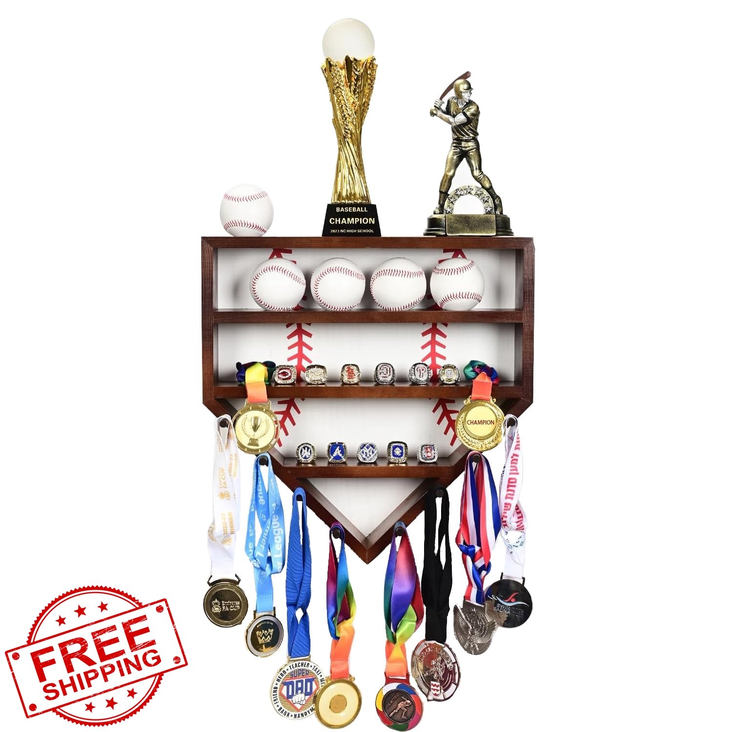 Westant Baseball Ring Display Case