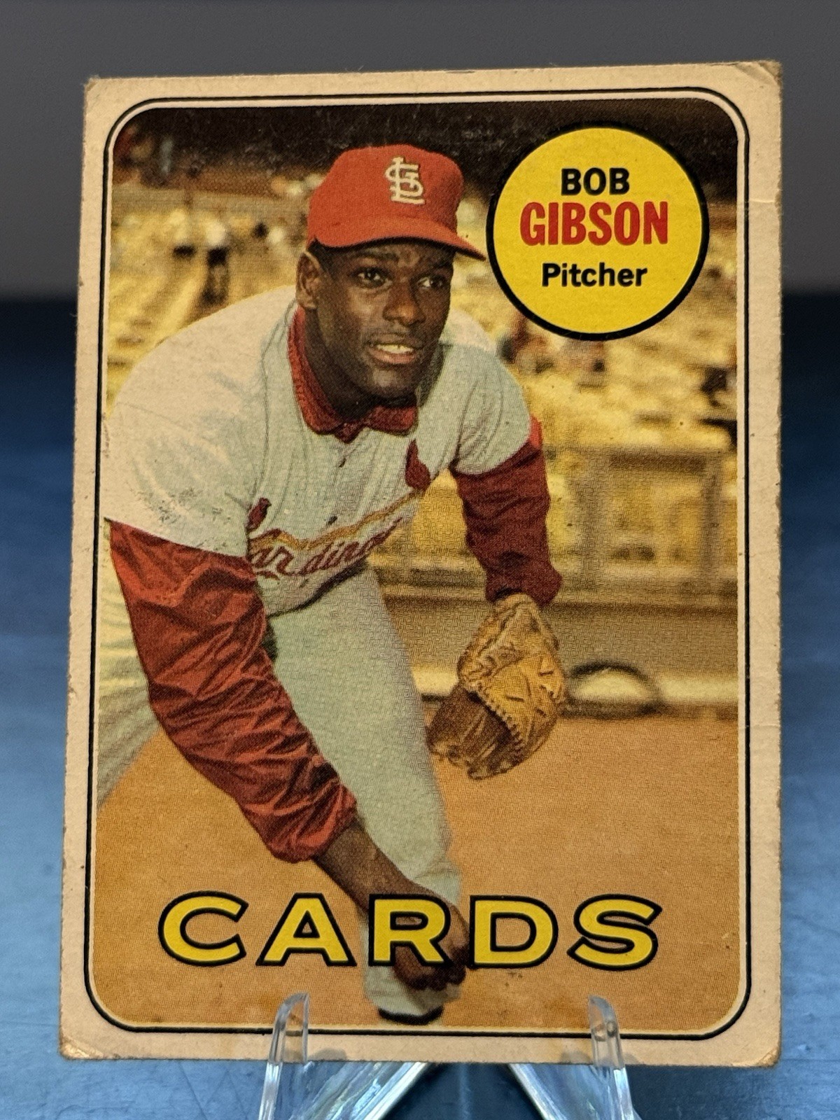 1969 Topps #200 Bob Gibson Cardinals Baseball Card HOF!