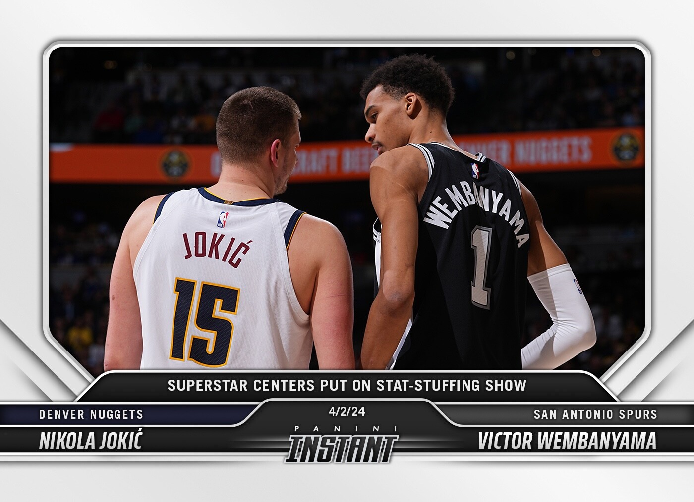 2023-24 Panini Instant /1929 Nikola Jokic Victor Wembanyama #474 Rookie RC