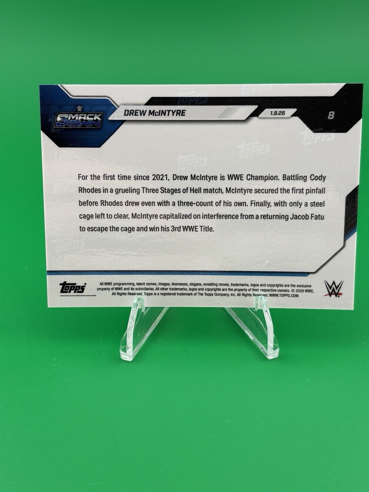 Drew McIntyre – 2026 WWE Topps NOW® – Card 8
