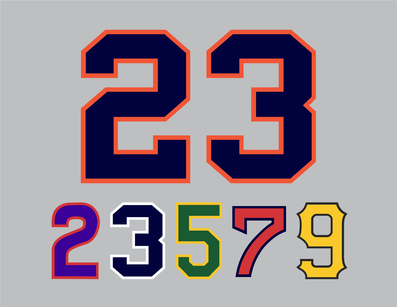 VARSITY Tackle Twill Pro Authentic Jersey Number Kit Like Yankees Braves Tigers