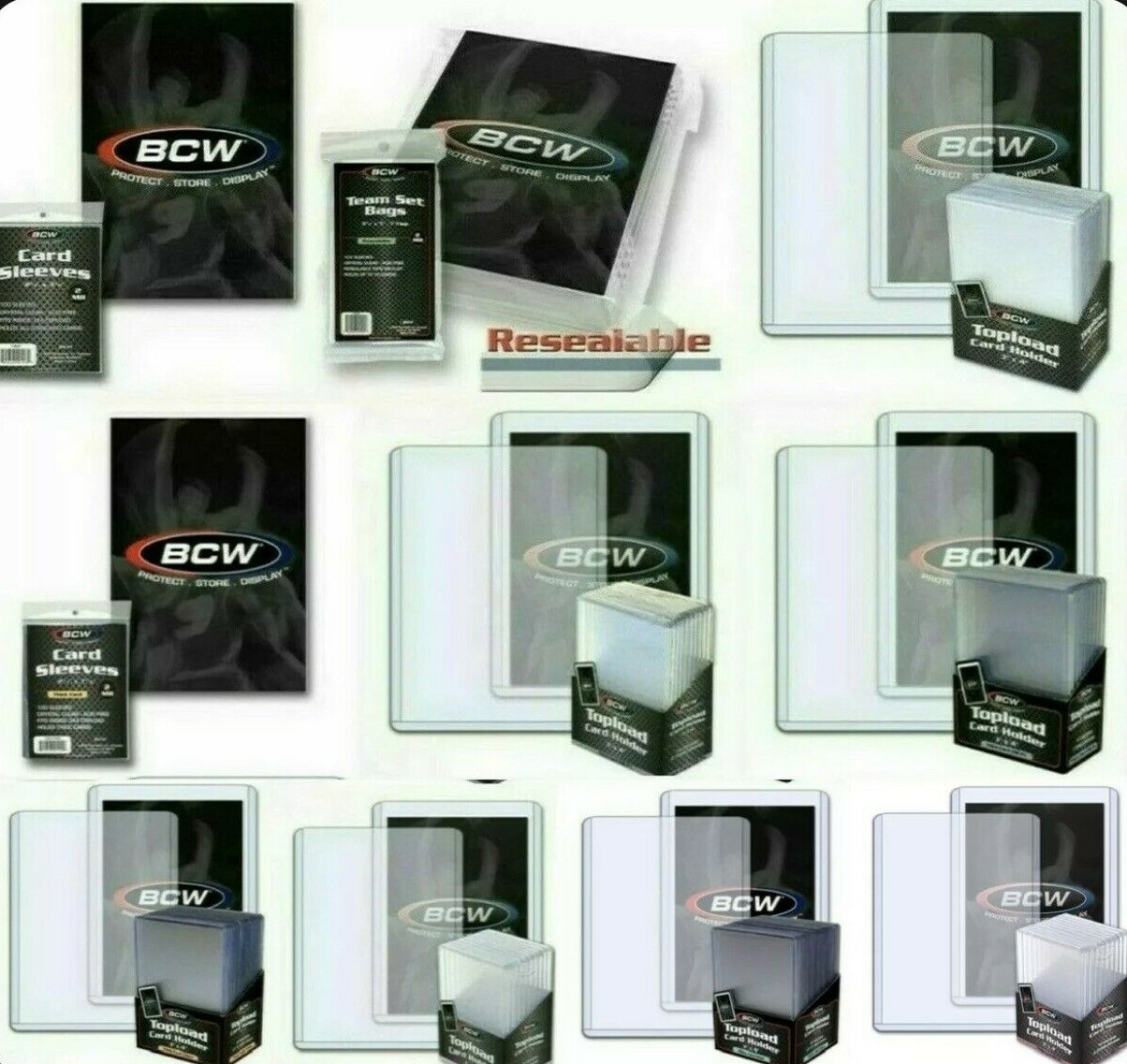 PICK YOUR PACK BCW TOPLOAD STANDARD 59PT 79PT 108PT 138PT 240PT 360PT GREAT DEAL