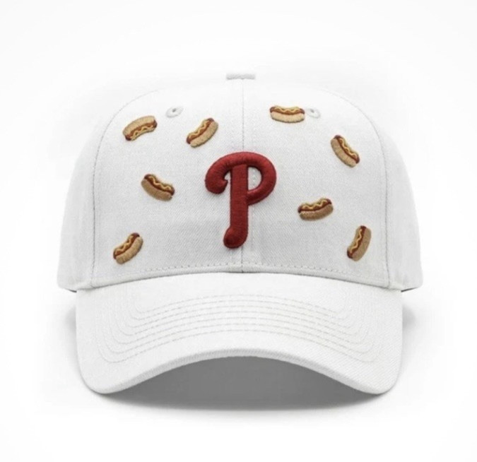 2026 PHILLIES HATFIELD HOTDOG HAT CAP ONLY 2500 THEME NIGHT 05/19/26 WHITE