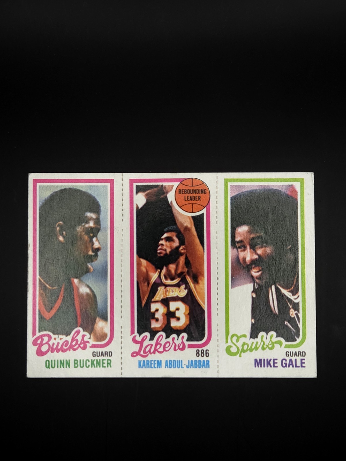 1980-81 Topps – Kareem Abdul-Jabbar, Quinn Buckner, Mike Gale #207-133-147