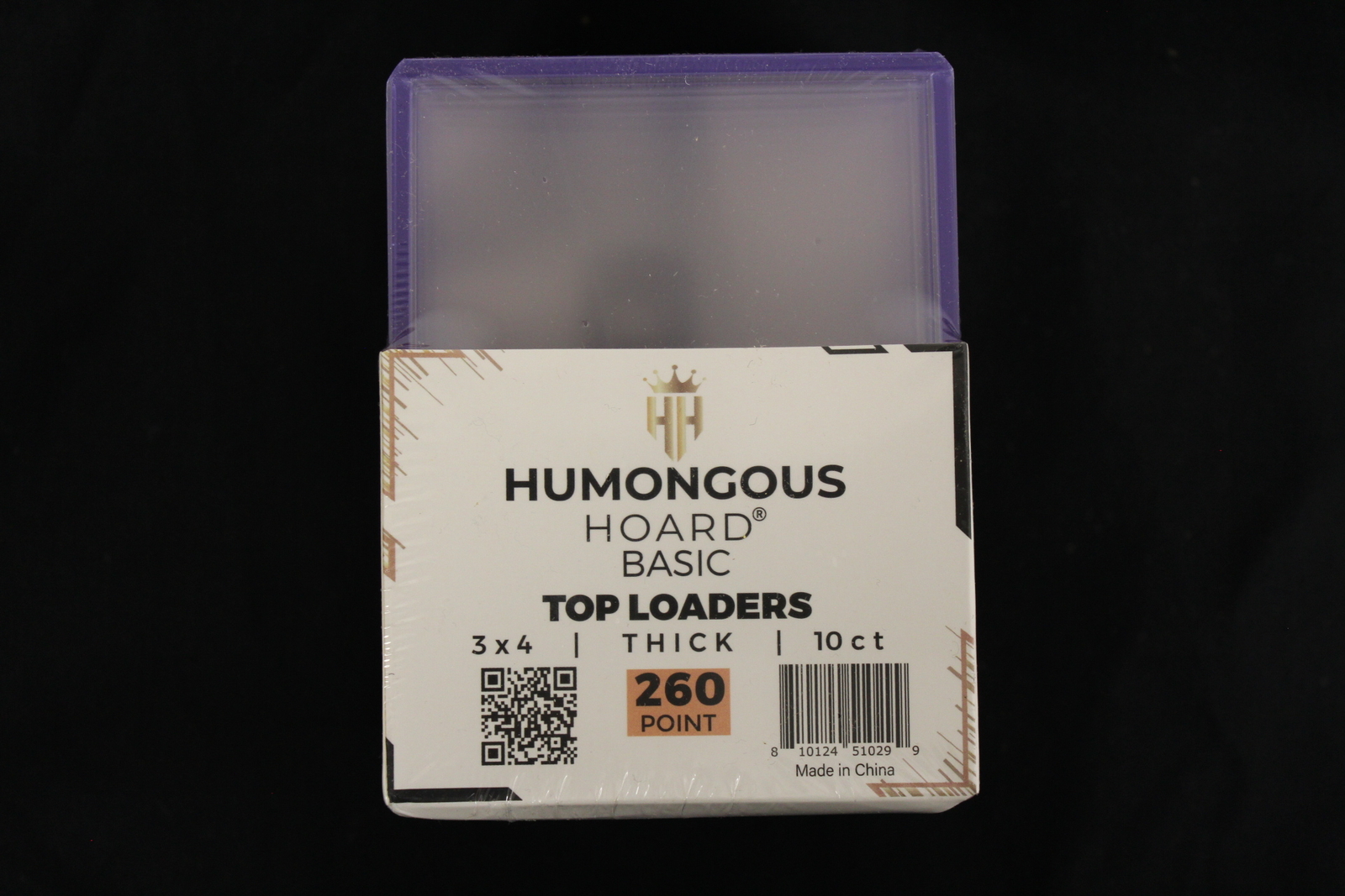 (50) Humongous Hoard 3″ x 4″ Basic 260Pt Thick Top Loaders 5 Packs