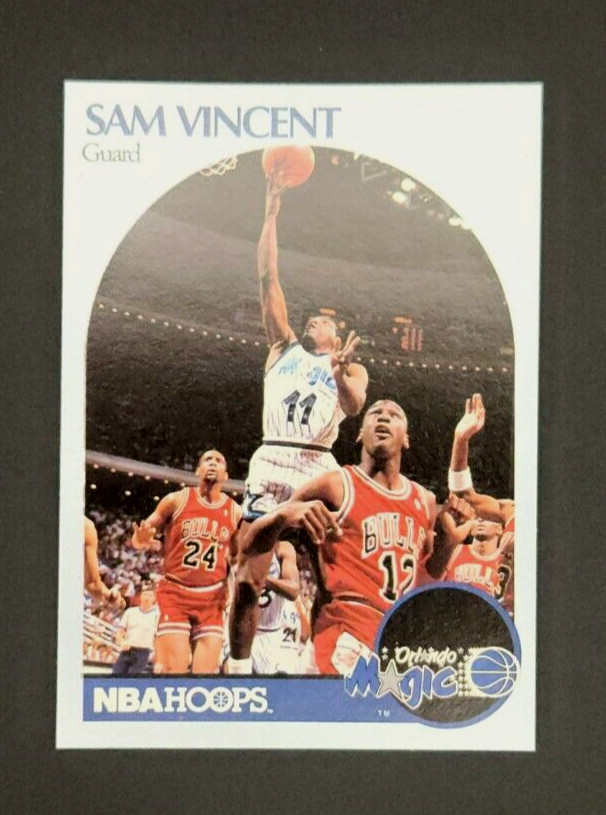 Sam Vincent Card #223 – Michael Jordan Wearing Jersey #12 1990-91 NBA Hoops QTY