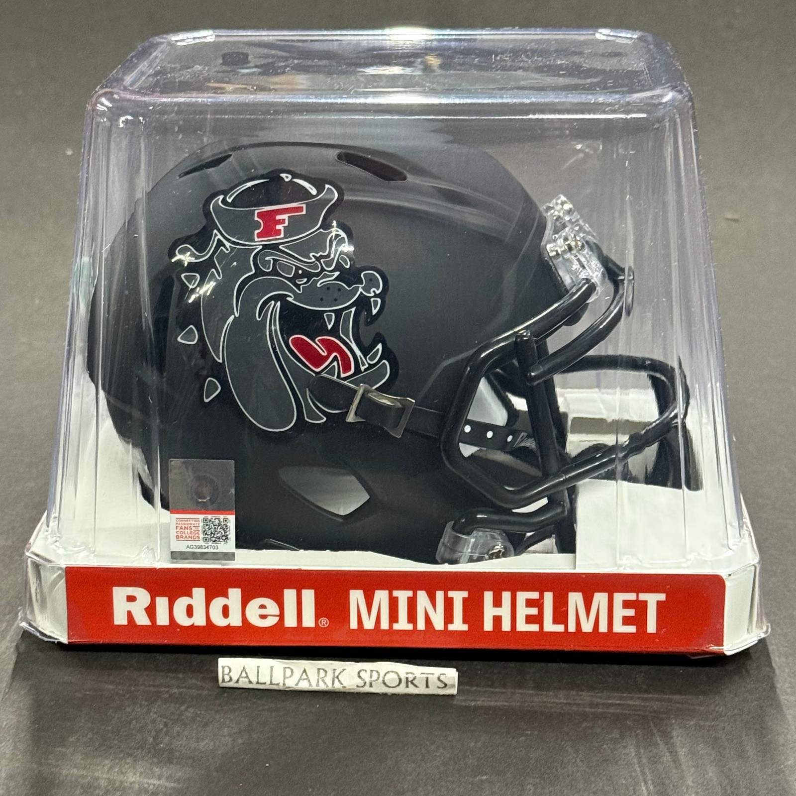 Fresno State Bulldogs Matte Black Speed Mini Helmet Riddell NCAA Brand New!