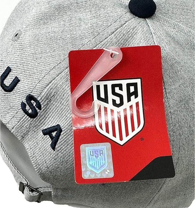 USMNT Gray Hat – Adjustable Fit – Authentic – Embroidered Detail
