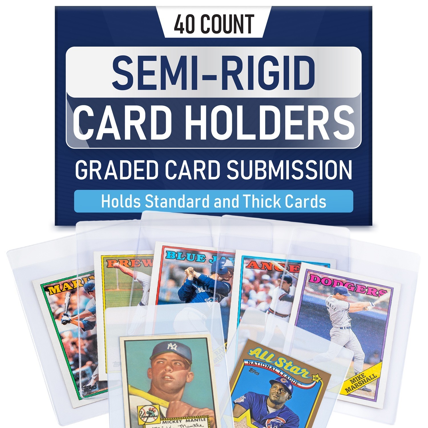 Semi Rigid Card Holders For PSA BGS SGC CSG – Slab Submission Protectors Sleeves