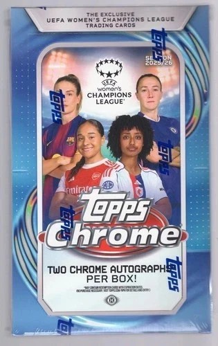 2025-26 Topps Chrome UEFA Womens Champions League Soccer Sealed Hobby Box