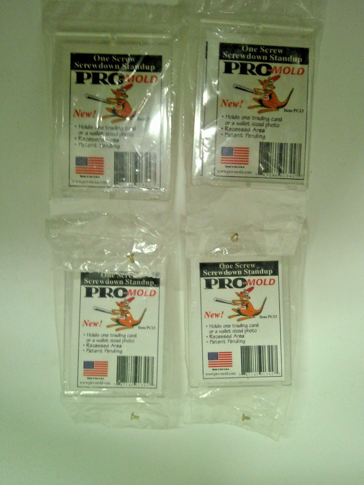 Lot of 4 ProMold One Screw Screwdown Trading Card or Photo Standup Protector NEW