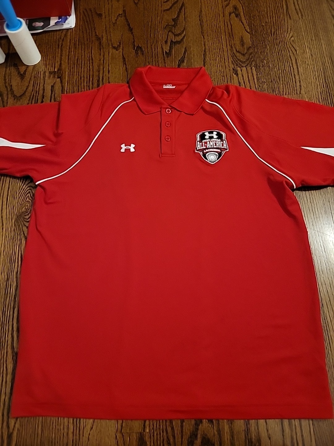 Under Armour Lacrosse Polo Shirt Mens Size Large NCAA COLLEGE All-American