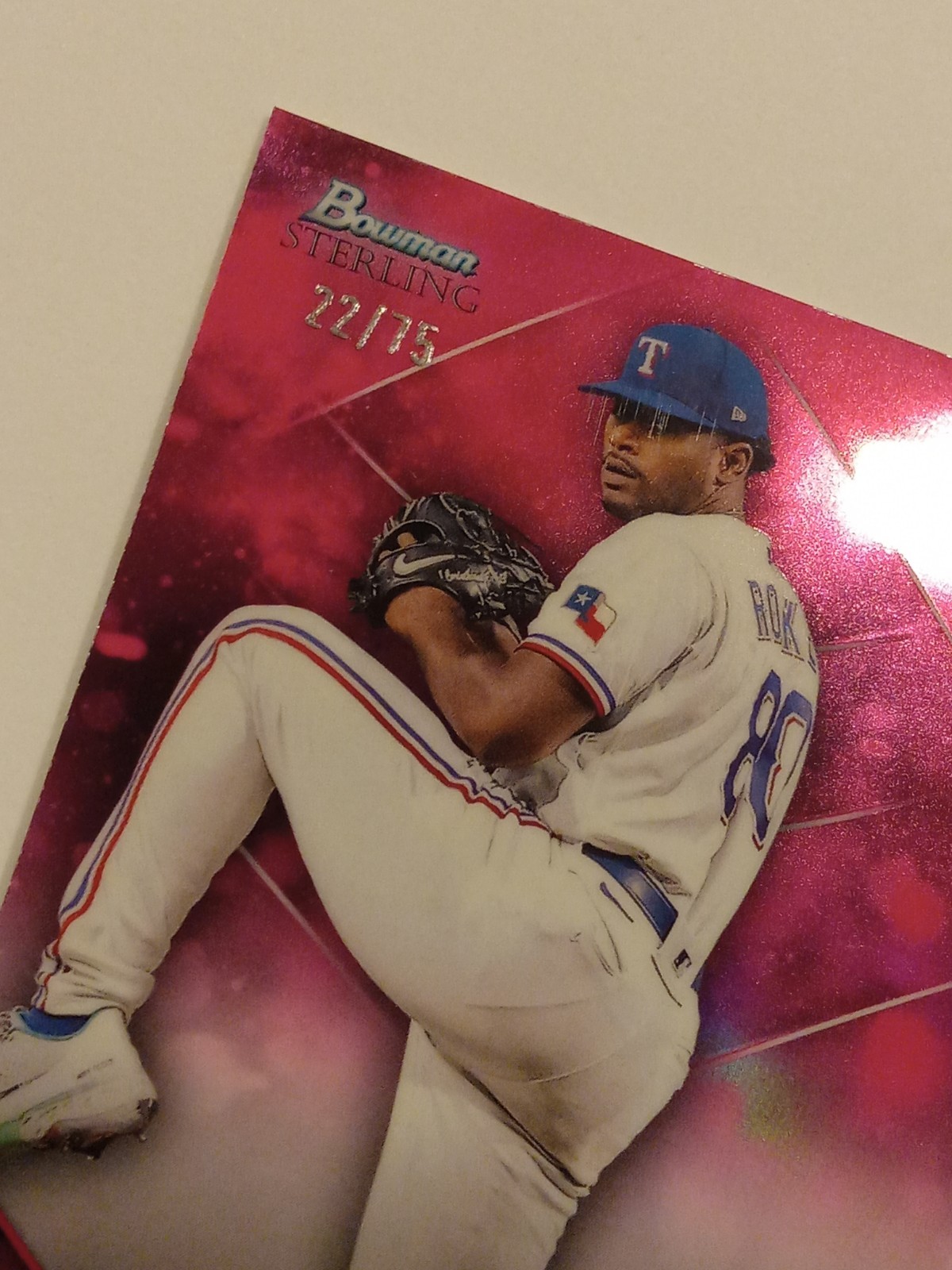 2023 Bowman Sterling – Prospects Kumar Rocker #BSP-52 Magenta Refractor /75 (RC)