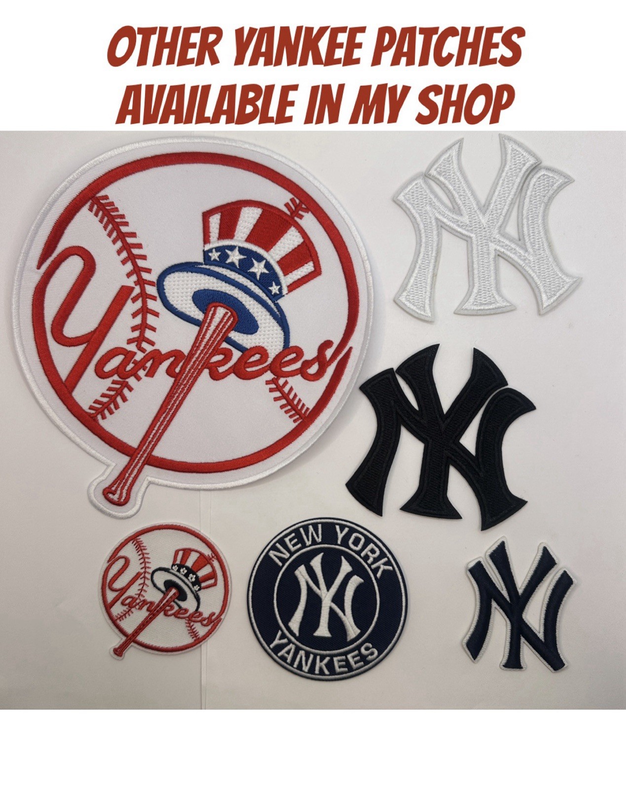 New York Yankees Rhinestone Patch 2” X 2” 3D Crystal Heat Transfer Silver