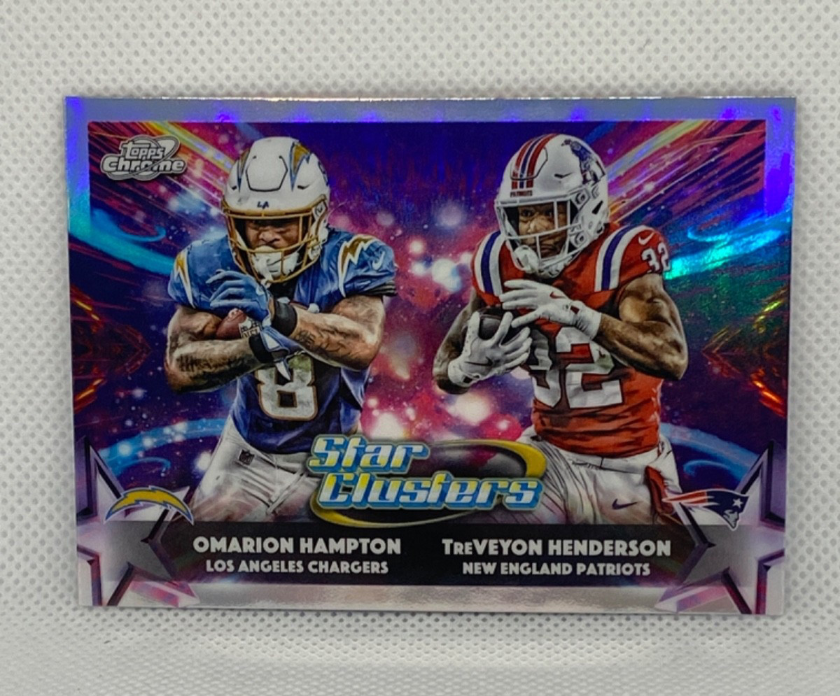 2025 Topps Chrome Cosmic #SC-3 Star Clusters Omarion Hampton TreVeyon Henderson