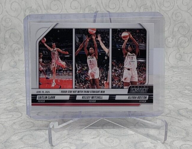2024 Panini Instant WNBA #78 Caitlin Clark/Kelsey Mitchell/Aliyah Boston Fever