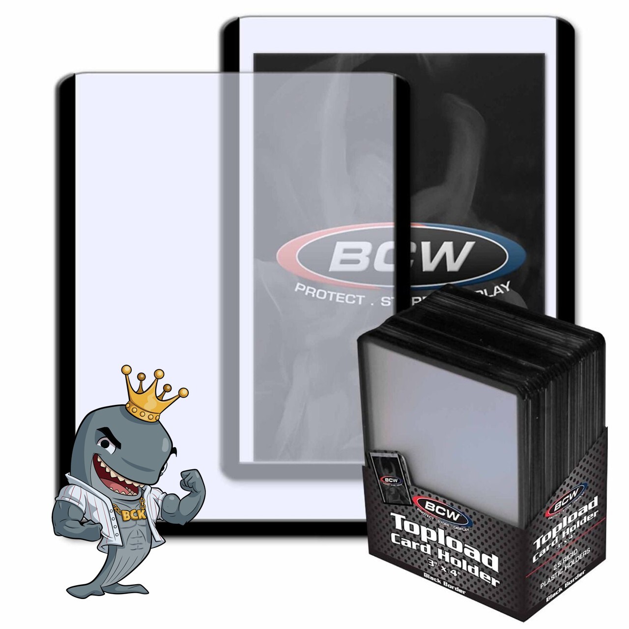 BCW Topload Card Holder – Black Border 25ct Pack FREE SHIP