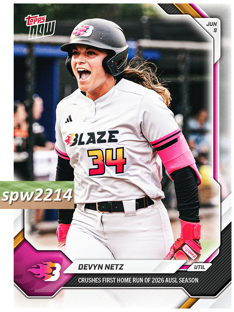 Devyn Netz 2026 Topps Now AUSL Softball #4 – Presale