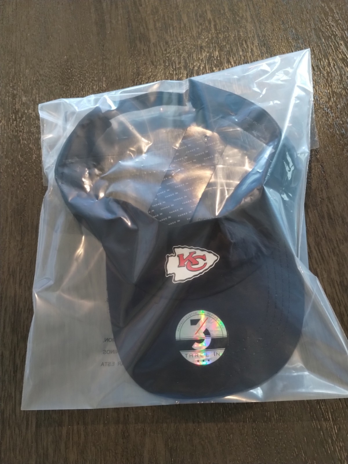 Kansas City Chiefs Visor Cap, Three In Unisex Adult OSFM Black