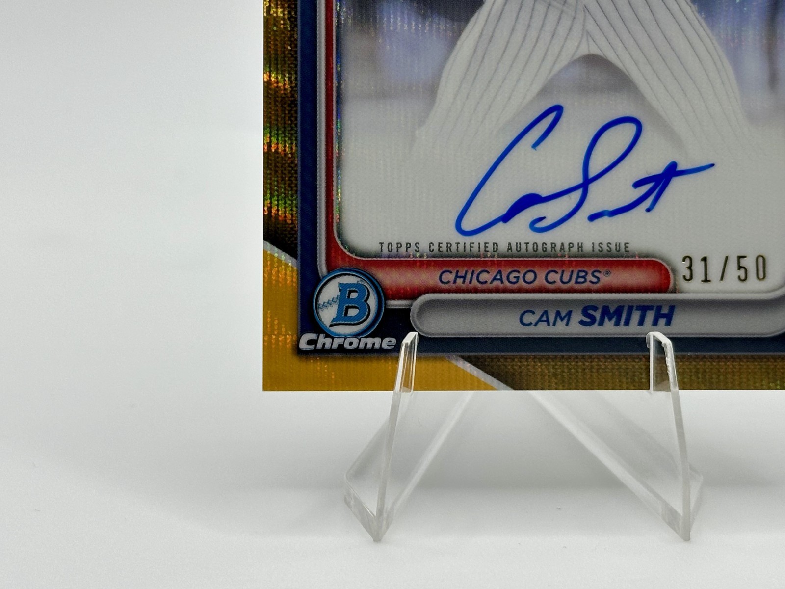 2024 Bowman Draft CAM SMITH #CPA-CS 1st Chrome Gold Wave Auto /50