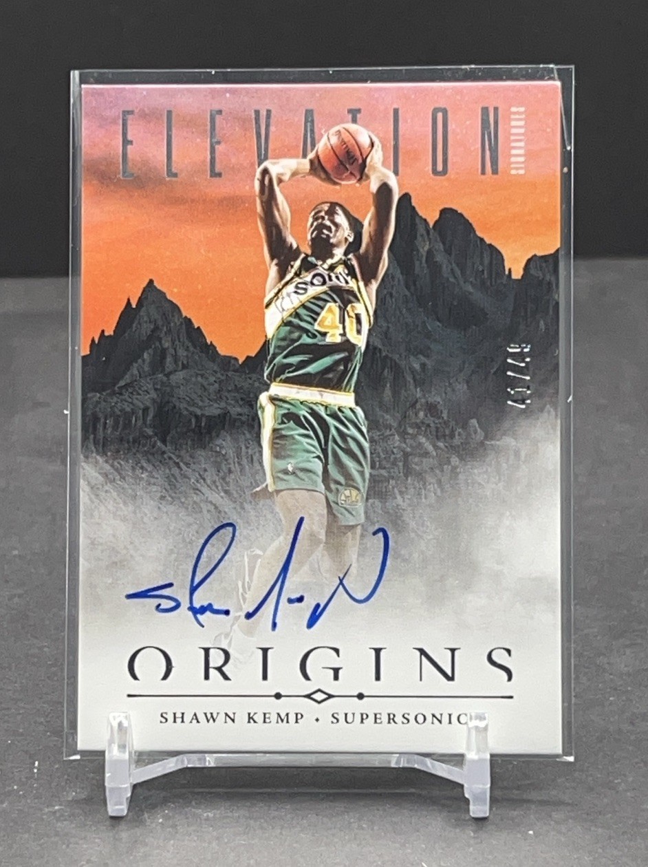 Shawn Kemp 2024-25 Panini Origins Elevation Signatures Auto On Card /49 #ES-KMP