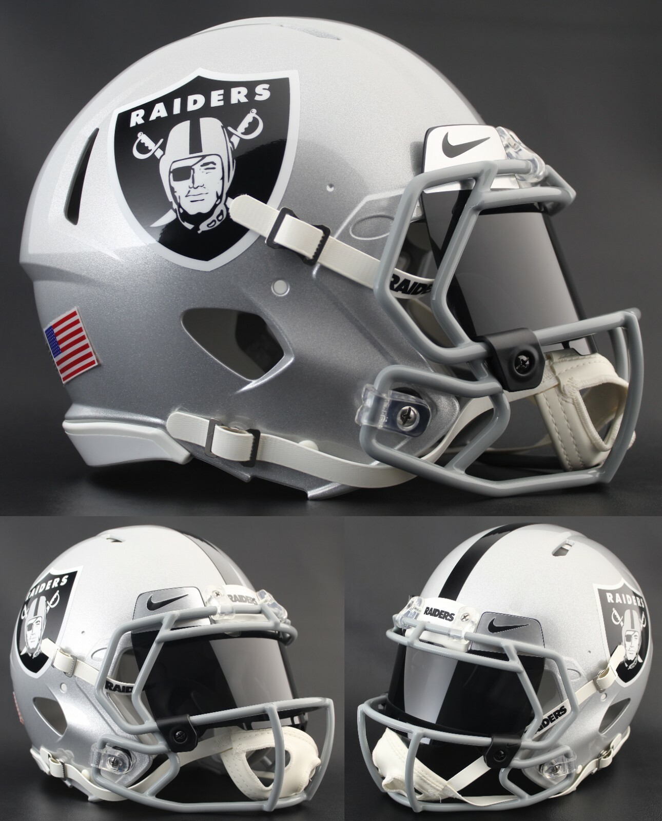 LAS VEGAS RAIDERS NFL Riddell SPEED Full Size Replica Football Helmet