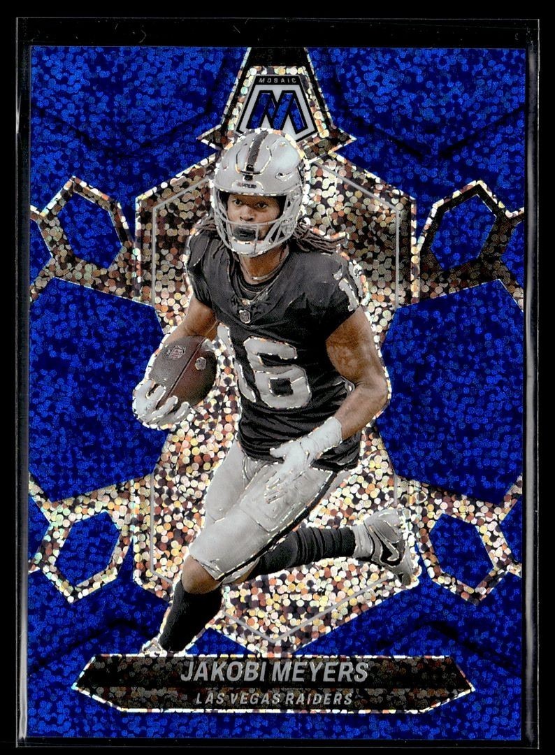 2024 MOSAIC BLUE SPARKLE /96 116 Jakobi Meyers Las Vegas Raiders
