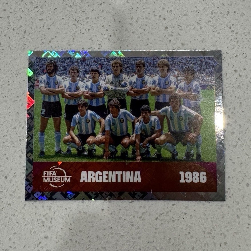 Panini FIFA Museum World Cup Sticker Argentina 1986 Team Picture Paper Non-Stuck