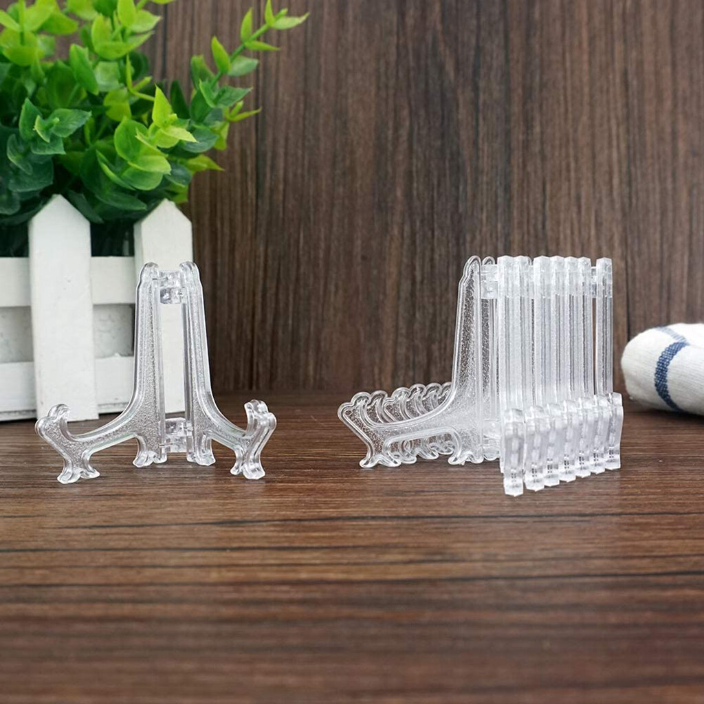 25PCS Trading Card Stands Durable Display Cards Coins Picture Object Holder 3″