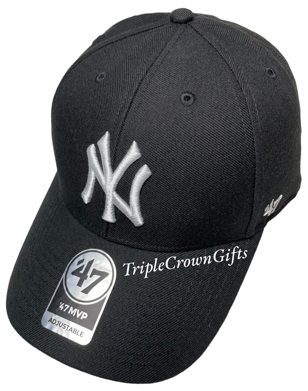 MLB New York Yankees (’47 Brand) MVP Hat Adjustable Strap Black White