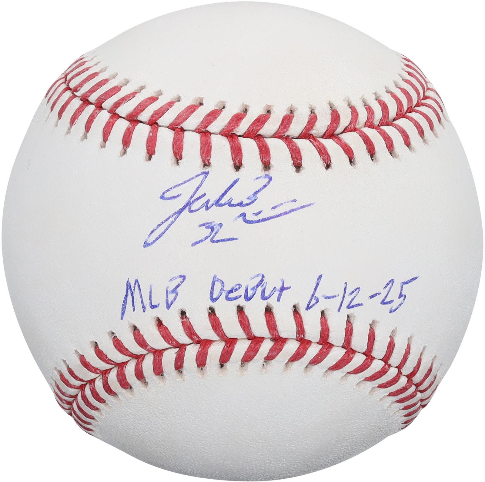 Jacob Misiorowski Milwaukee Brewers Signed Baseball with MLB Debut 6/12/25 Insc