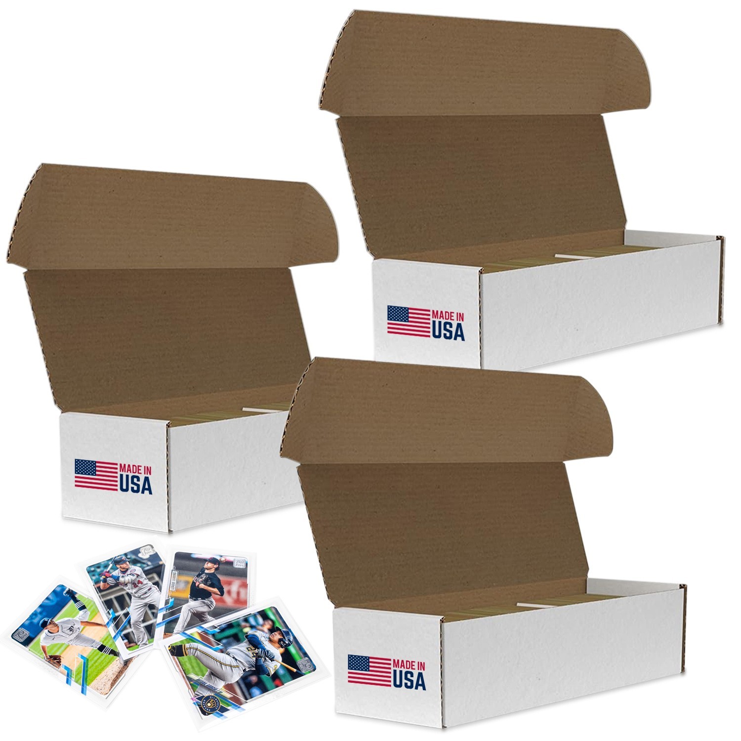 Trading Card Storage Box | Cardboard Sports & TCG Boxes | Holds 675+ Cards