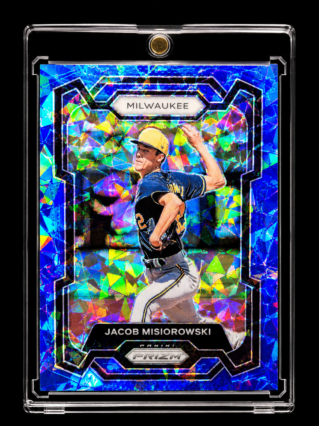 JACOB MISIOROWSKI ROOKIE SAPPHIRE REFRACTOR ATOMIC Holo Prizm Chrome Brewers Cy