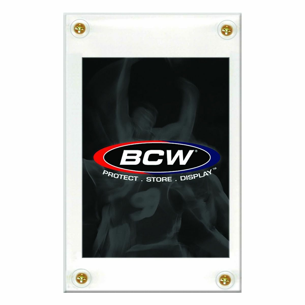 (5 Count Lot) BCW 4-Screw Screw-Down Trading Card Holder Regular Non-Recessed