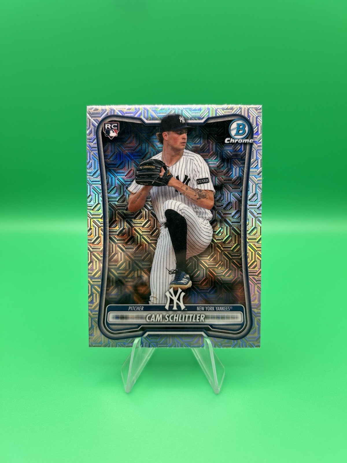 2026 Bowman Chrome Cam Schlittler Rookie Card #53 Mega Mojo Refractor RC Yankees