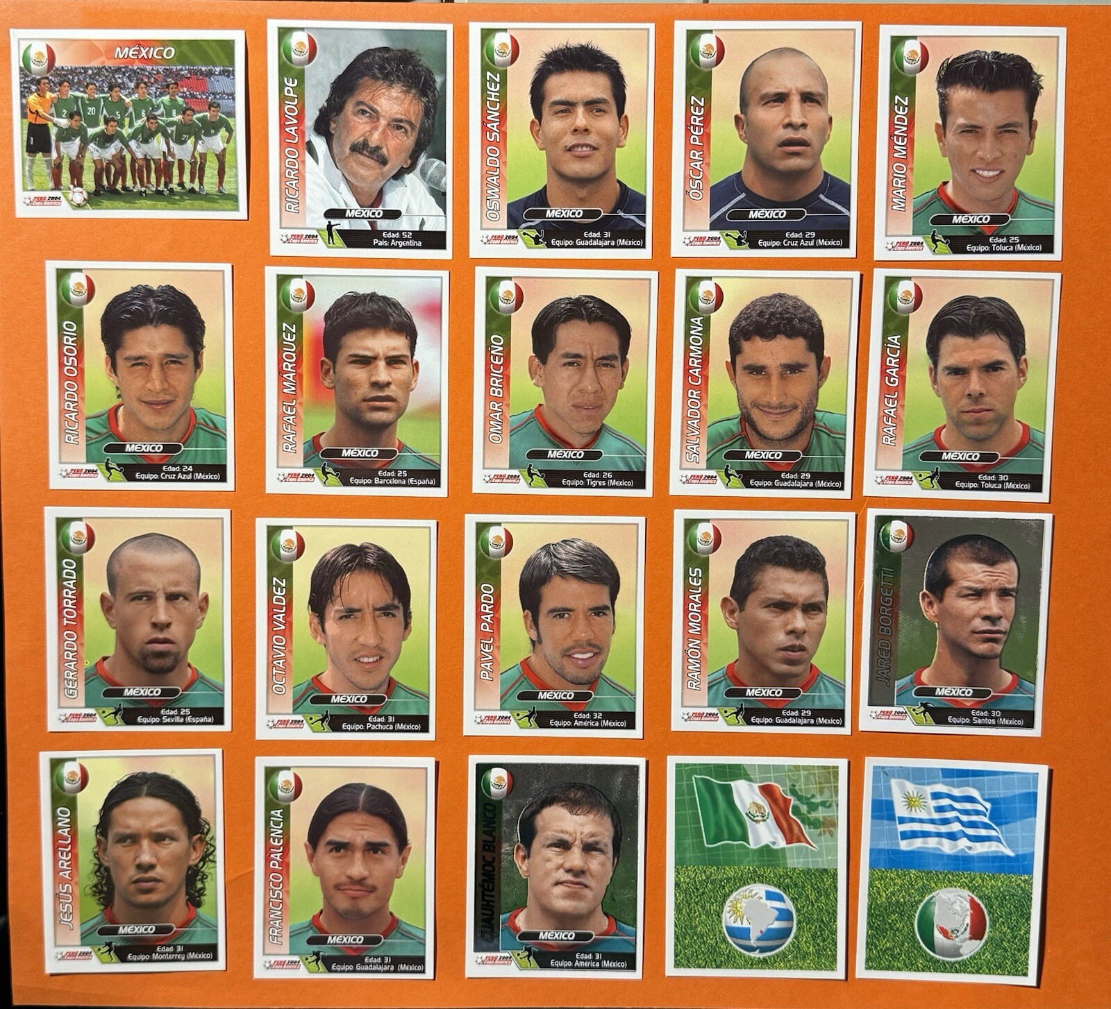 Mexico Complete Team Rafa Marquez, Blanco, 2004 Navarrete Copa America