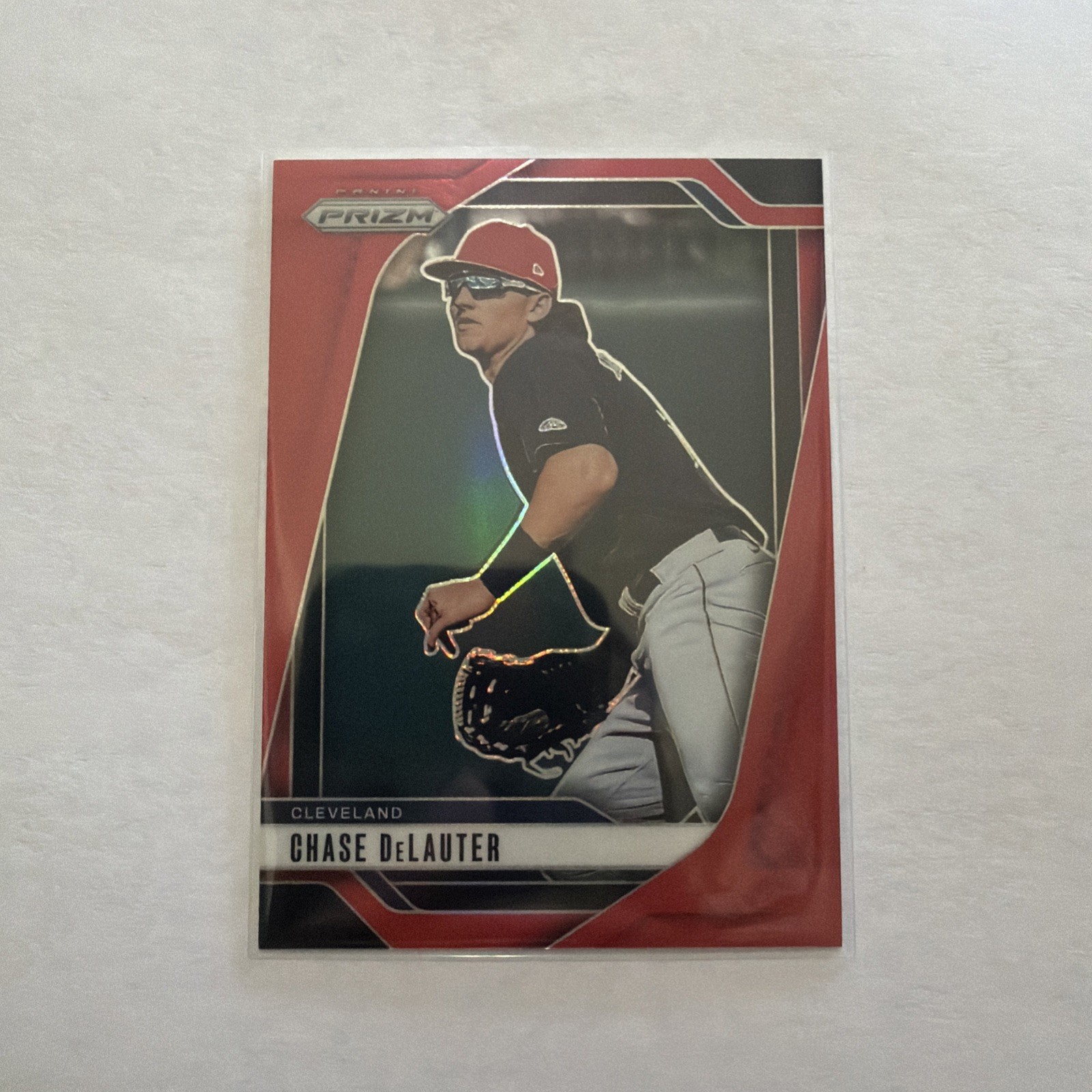 2025 Panini Prizm – Chase Delauter, Chase Delauter #7 Red Prizm /299 (RC)